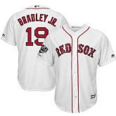 Red Sox 19 Jackie Bradley Jr. White 2018 World Series Champions Home Cool Base Player Jersey Dzhi,baseball caps,new era cap wholesale,wholesale hats
